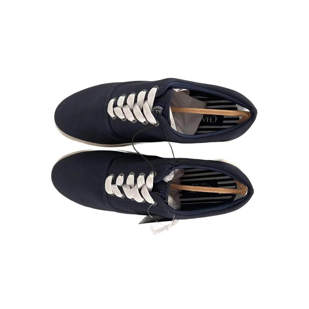 Chaps Mens‎ Canvas Lace Up simple versatile Shoes Sneakers Size 9.5 M Blue
